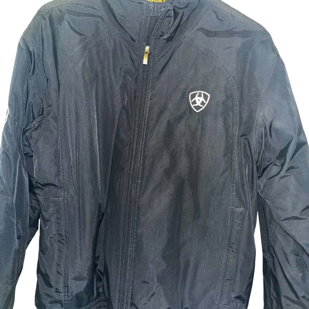 Ariat black bomber Jacket size L good condition few times used.
